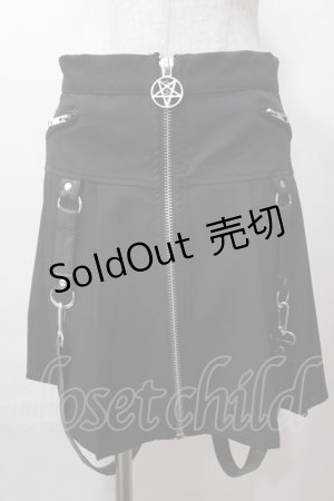 画像: KILL STAR /AIRE　BITCH　ミニスカート S 黒 Y-25-08-15-174-PU-SK-SZ-ZY