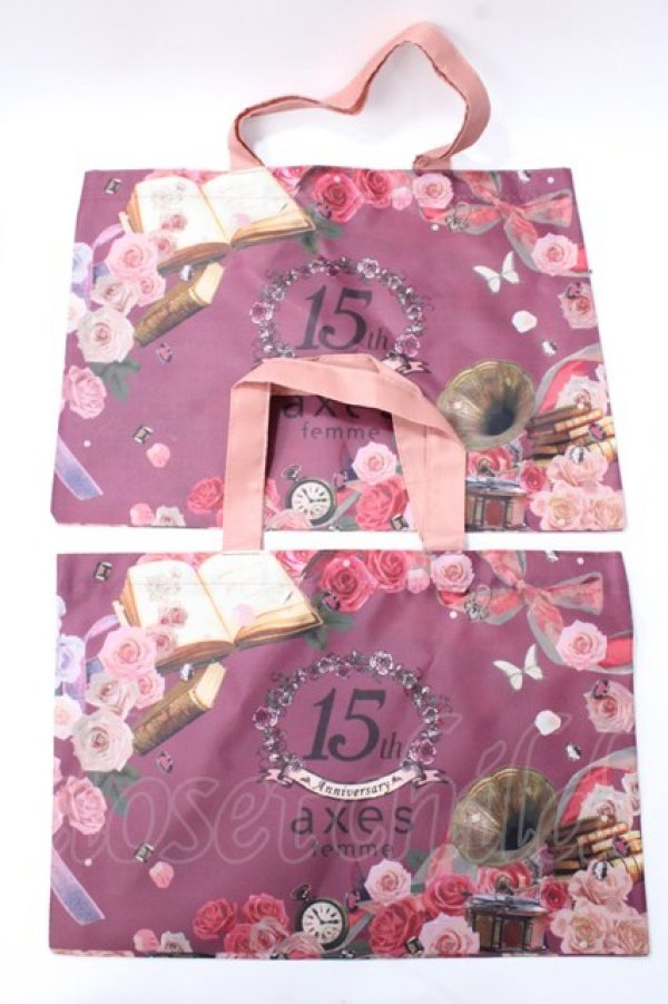 画像1: axes femme / ノベルティトート  ワイン Y-25-08-15-025-AX-BG-SZ-ZT150 (1)