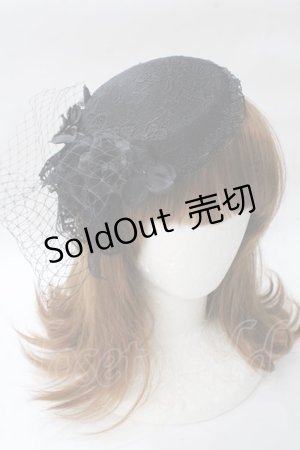 画像: Morun x Muuna Stoik / カクテルハット・レース  ブラック Y-25-08-15-031-LO-AC-SZ-ZY