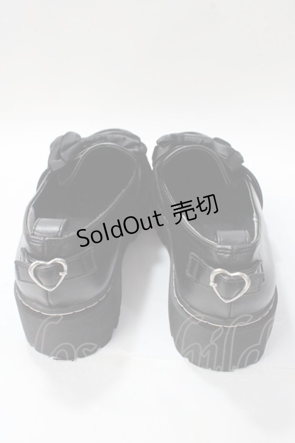 画像3: CHELEAP / 4cmヒールサテンリボンパンプス M 黒 Y-25-08-15-038-LO-SH-SZ-ZT-K017 (3)