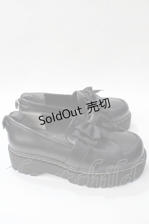 画像4: CHELEAP / 4cmヒールサテンリボンパンプス M 黒 Y-25-08-15-038-LO-SH-SZ-ZT-K017 (4)