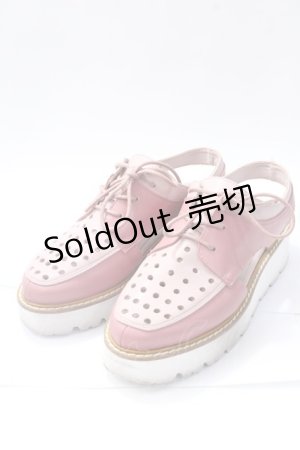 画像: PINK HOUSE / パンチングバックストラップシューズ M ピンク Y-25-08-17-055-LO-SH-SZ-ZY