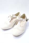 画像1: m petit by misako / AMPUリボンストラップパンプス M 生成り Y-25-08-17-057-LO-SH-SZ-ZT-K017 (1)