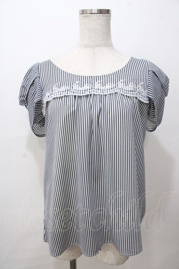 画像1: axes femme / ストライプ柄トップス  ストライプ Y-25-08-17-072-AX-TO-SZ-ZT196 (1)