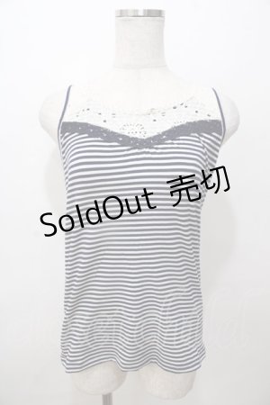 画像: axes femme / ボーダータンク  紺 Y-25-08-17-073-AX-TO-SZ-ZT013