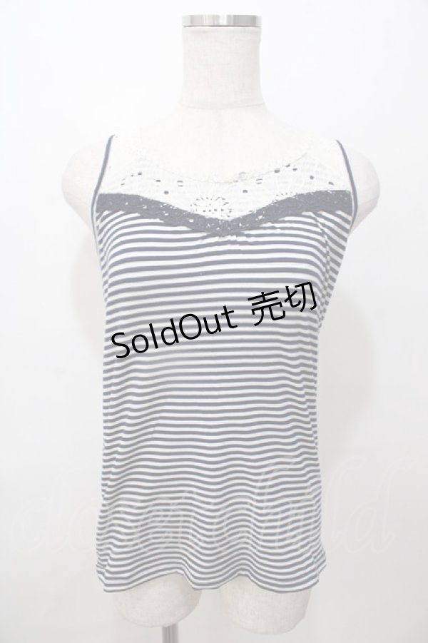 画像1: axes femme / ボーダータンク  紺 Y-25-08-17-073-AX-TO-SZ-ZT013 (1)