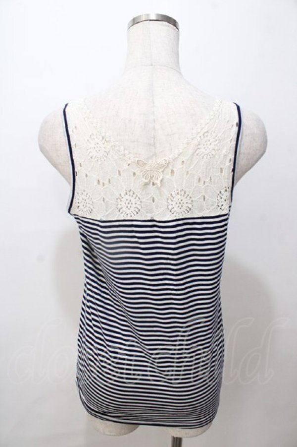 画像2: axes femme / ボーダータンク  紺 Y-25-08-17-073-AX-TO-SZ-ZT013 (2)