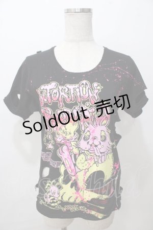画像: SEX POT ReVeNGe / プリントカットソー  黒 Y-25-08-17-078-SP-TO-AS-ZY