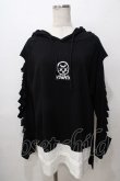 画像1: KRY CLOTHING / 袖ダメージパーカー  黒 Y-25-08-17-080-EL-TO-SZ-ZY (1)