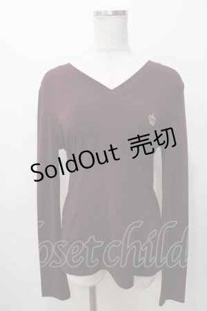 画像: Ozz Croce / 王冠刺繍トップス  ワイン Y-25-08-17-083-OO-TO-SZ-ZY