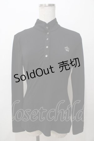 画像: Ozz Croce / 王冠刺繍トップス  黒 Y-25-08-17-087-OO-TO-SZ-ZY