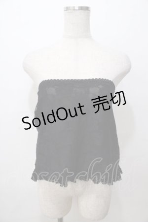 画像: Ozz Croce / レースチューブトップ  黒 Y-25-08-17-092-OO-TO-SZ-ZY