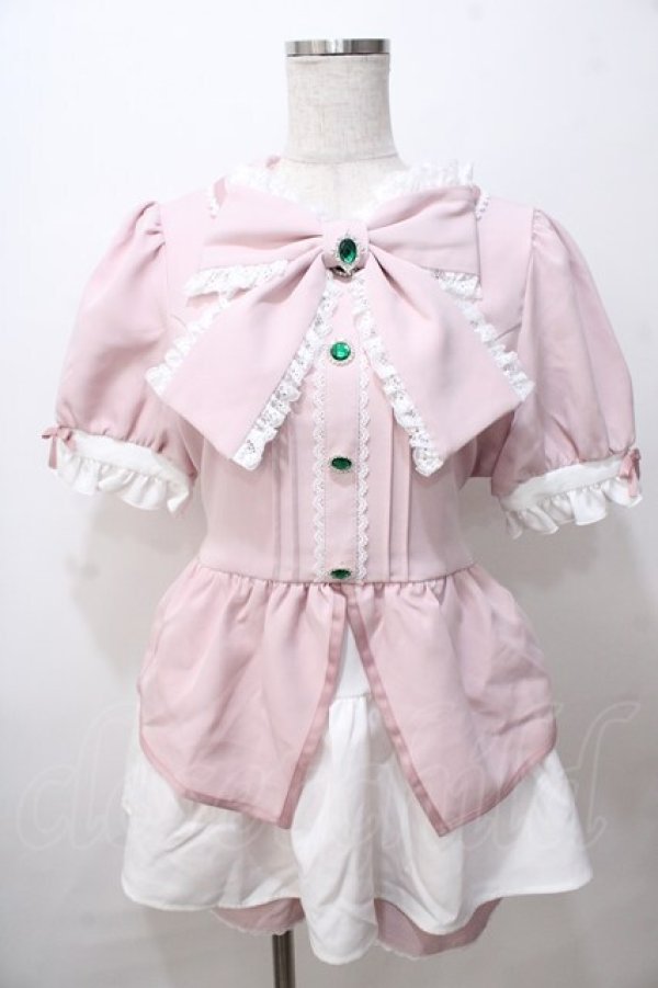 画像1: DearMyLove / プリキュアキラキラビジューセットアップ  ピンク Y-25-08-17-093-EL-OP-SZ-ZT130 (1)