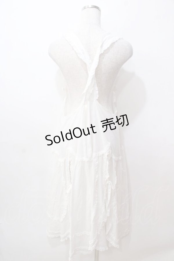 画像2: PINK HOUSE / ローンエプロンドレス  白 Y-25-08-17-096-LO-OP-SZ-ZY (2)