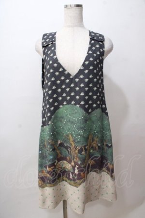 画像: Franche Lippee / ピクニック柄ワンピース M 黒 Y-25-08-17-105-LO-OP-SZ-ZY