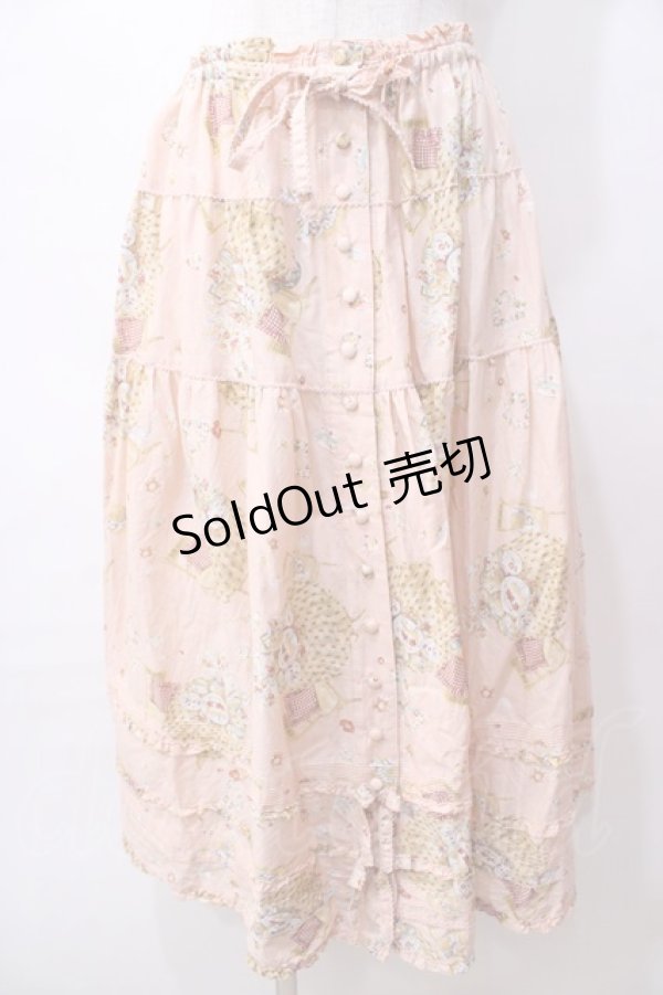 画像1: PINK HOUSE / 卓上のお茶会のスカート  ピンク Y-25-08-17-111-LO-SK-SZ-ZY (1)