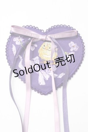 画像: PINK HOUSE / リトルヴァイオレット刺繍ハートワッペン  パープル Y-25-08-17-027-LO-ZA-SZ-ZY
