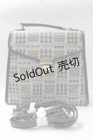 画像: F i.n.t / テディベアチェック柄パイピングバッグ F ブラック Y-25-08-17-034-CA-BG-SZ-ZY
