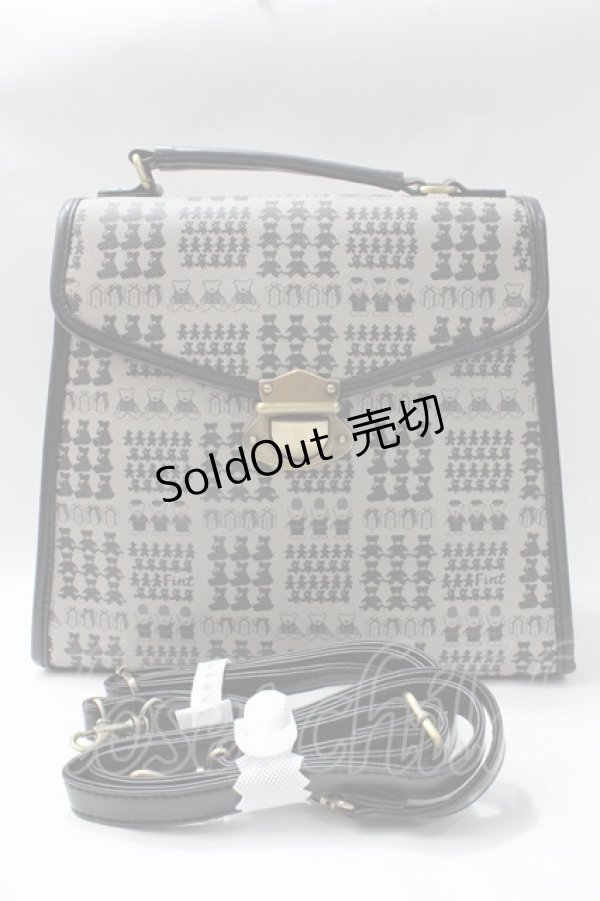 画像1: F i.n.t / テディベアチェック柄パイピングバッグ F ブラック Y-25-08-17-034-CA-BG-SZ-ZY (1)