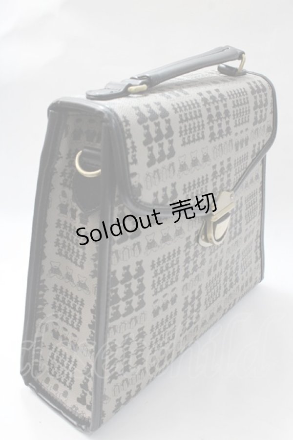 画像3: F i.n.t / テディベアチェック柄パイピングバッグ F ブラック Y-25-08-17-034-CA-BG-SZ-ZY (3)