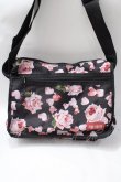 画像1: PINK HOUSE / ローズ柄ショルダーバッグ  黒 Y-25-08-17-039-LO-BG-SZ-ZT500 (1)