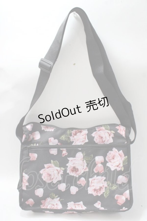 画像2: PINK HOUSE / ローズ柄ショルダーバッグ  黒 Y-25-08-17-039-LO-BG-SZ-ZT500 (2)