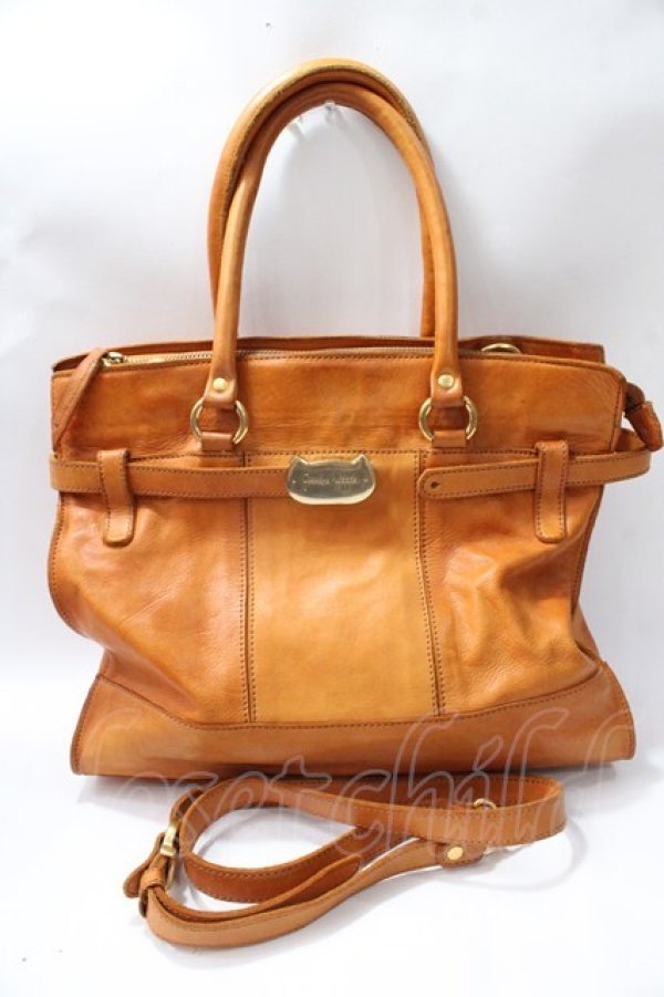 画像1: Franche Lippee / かっちりバッグ  キャメル Y-25-08-17-043-LO-BG-SZ-ZY (1)