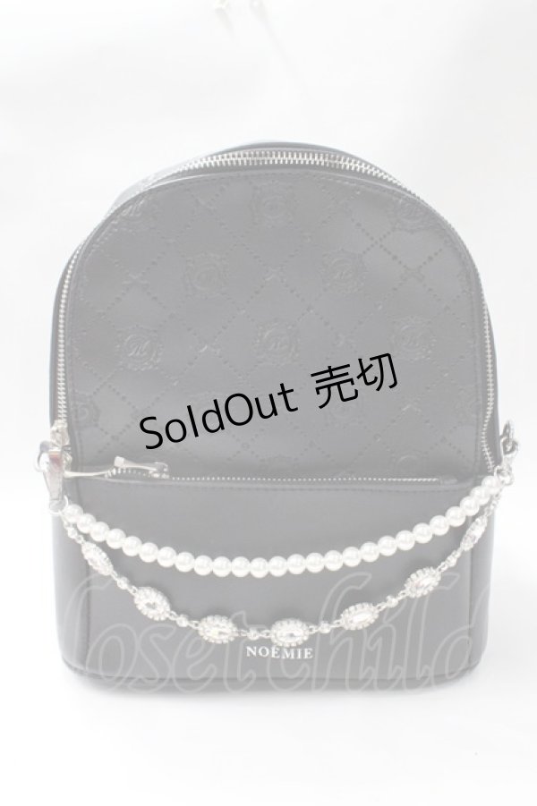 画像1: NOEMIE / モノグラムエンボスリュック  黒 Y-25-08-17-044-LO-BG-SZ-ZY (1)