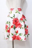 画像1: LIZ LISA / ぼかし花柄スカート 0 白×赤 Y-25-08-18-026-LO-SK-SZ-ZI (1)