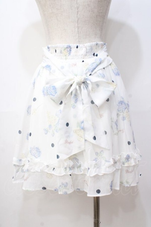 画像3: LIZ LISA / ドットローズスカート 0 オフ白×紺 Y-25-08-18-027-LO-SK-SZ-ZT064 (3)