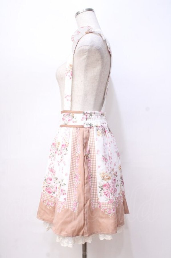 画像2: LIZ LISA / 花柄サスペンダースカート 0 オフ白 Y-25-08-18-028-LO-SK-SZ-ZH (2)