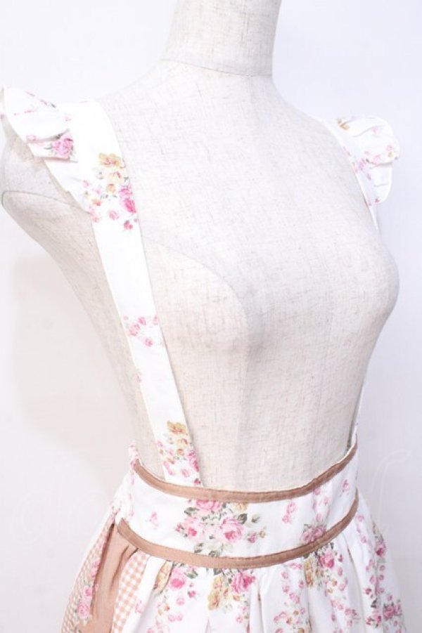 画像4: LIZ LISA / 花柄サスペンダースカート 0 オフ白 Y-25-08-18-028-LO-SK-SZ-ZH (4)