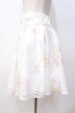 画像2: LIZ LISA / 花プリントシアースカート 0 白 Y-25-08-18-029-LO-SK-SZ-ZI (2)