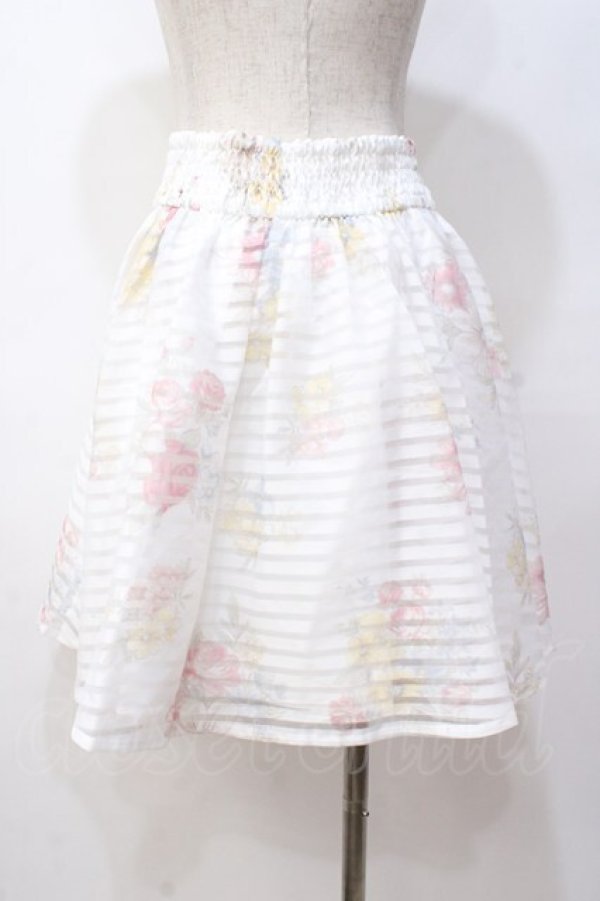 画像3: LIZ LISA / 花プリントシアースカート 0 白 Y-25-08-18-029-LO-SK-SZ-ZI (3)