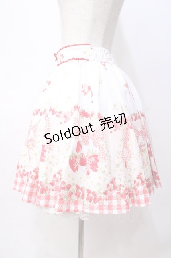 画像2: LIZ LISA / ストロベリージャムスカート 0 白 Y-25-08-18-032-LO-SK-SZ-ZI (2)