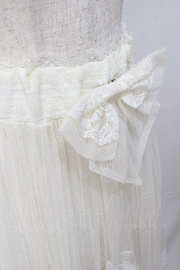 画像4: LIZ LISA / フィッシュテールチュールスカート 0 アイボリー Y-25-08-18-033-LO-SK-SZ-ZI (4)