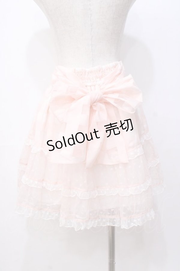 画像3: LIZ LISA / シアーギンガムハートスカート 0 ピンク Y-25-08-18-045-LO-SK-SZ-ZI (3)