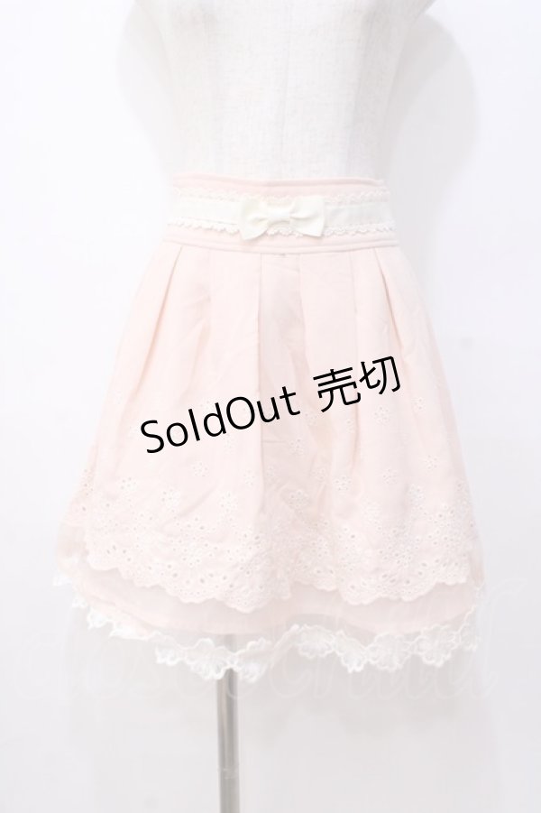 画像1: LIZ LISA / カットワークレーススカート 0 ピンク Y-25-08-18-048-LO-SK-SZ-ZT063 (1)