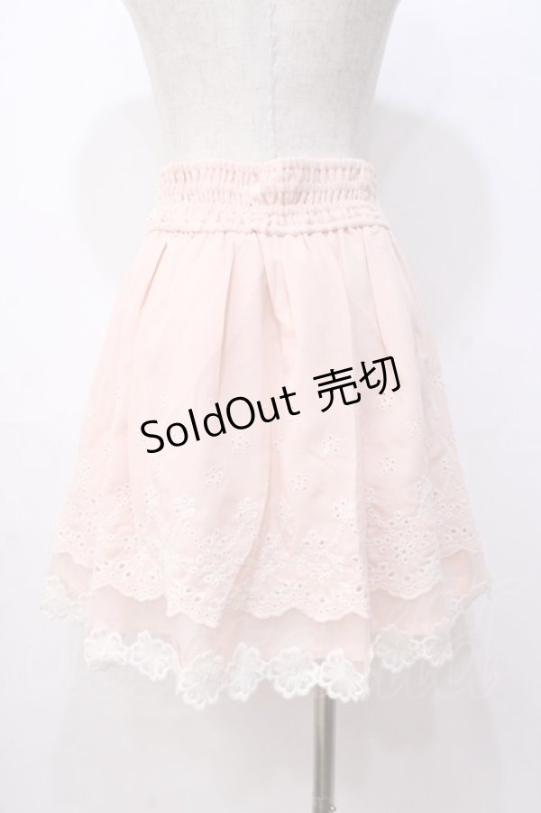 画像3: LIZ LISA / カットワークレーススカート 0 ピンク Y-25-08-18-048-LO-SK-SZ-ZT063 (3)
