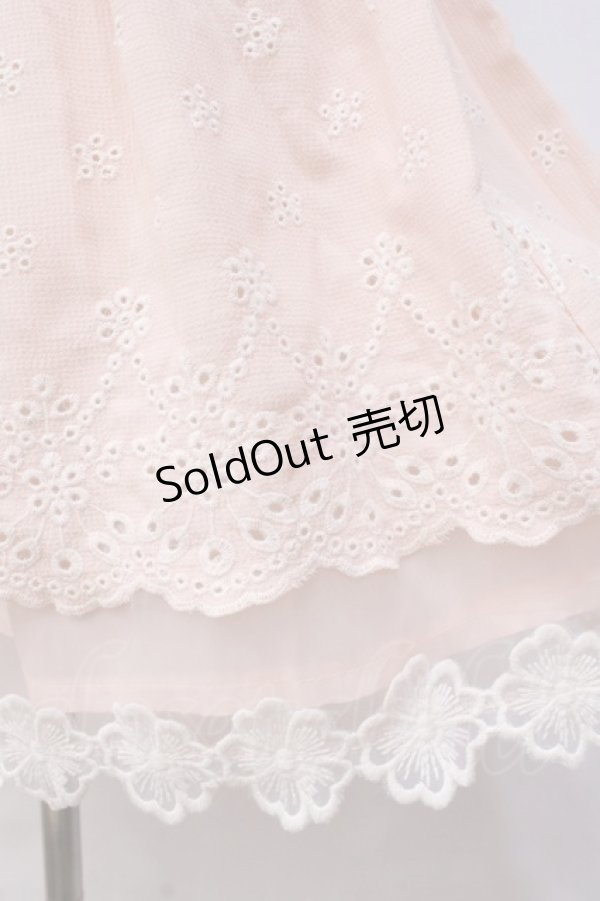 画像4: LIZ LISA / カットワークレーススカート 0 ピンク Y-25-08-18-048-LO-SK-SZ-ZT063 (4)