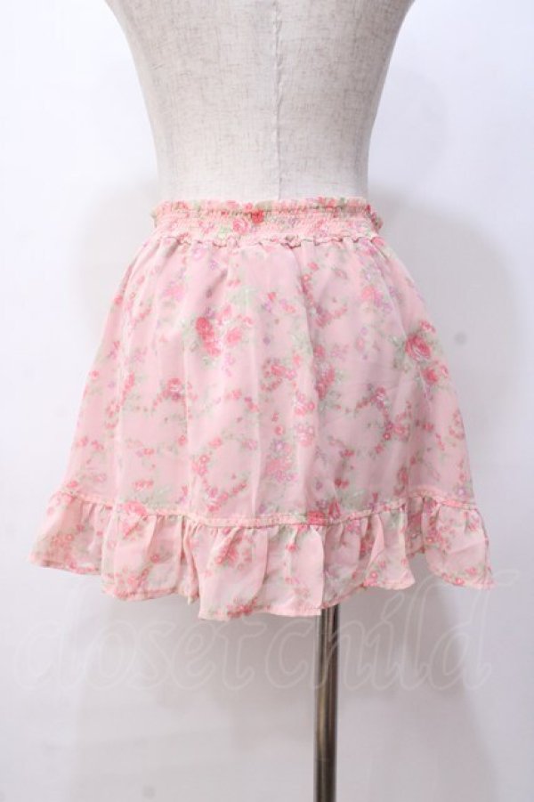 画像3: LIZ LISA / 花柄フリルミニスカート 0 ピンク Y-25-08-18-049-LO-SK-SZ-ZT041 (3)