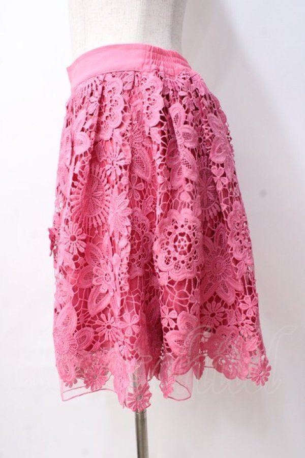 画像2: LIZ LISA / モチーフ付き花レーススカート 0 ピンク Y-25-08-18-053-LO-SK-SZ-ZT041 (2)