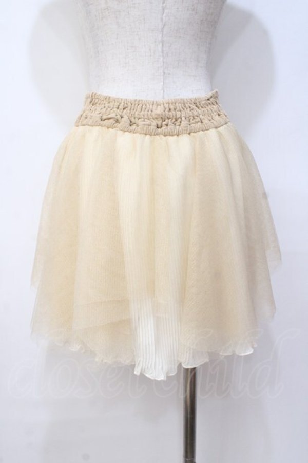 画像3: LIZ LISA / ラメチュールミニスカート 0 ベージュ Y-25-08-18-054-LO-SK-SZ-ZI (3)