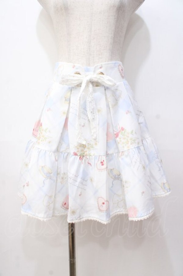 画像1: LIZ LISA / アイシングクッキー柄スカート 0 サックス Y-25-08-18-058-LO-SK-SZ-ZI (1)