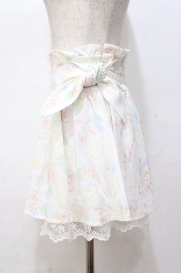 画像2: LIZ LISA / ぼかし花柄スカパン 0 ホワイト Y-25-08-18-068-LO-PA-SZ-ZT041 (2)