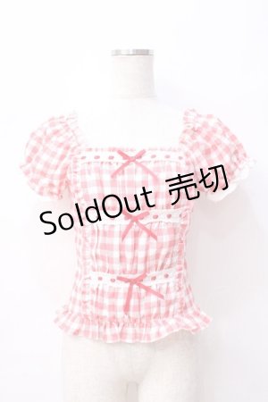 画像: LIZ LISA / ギンガムチェック柄トップス 0 アカ Y-25-08-18-008-LO-TO-SZ-ZI