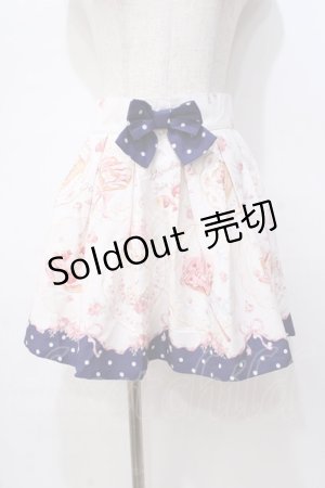 画像: LIZ LISA / スウィートプレート柄スカパン 0 オフ×紺 Y-25-08-18-072-LO-PA-SZ-ZI