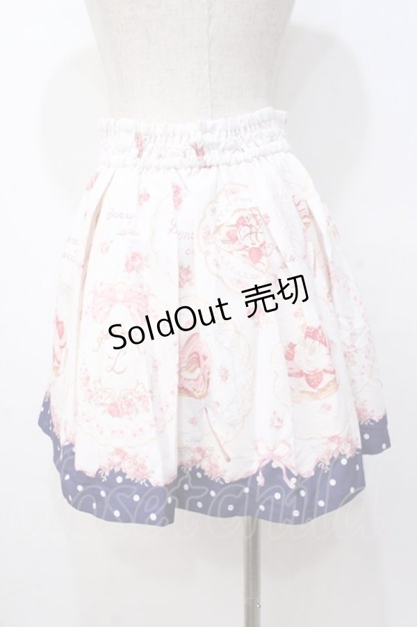 画像3: LIZ LISA / スウィートプレート柄スカパン 0 オフ×紺 Y-25-08-18-072-LO-PA-SZ-ZI (3)