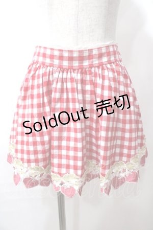 画像: LIZ LISA / ギンガムイチゴスカパン 0 アカ Y-25-08-18-076-LO-SK-SZ-ZH