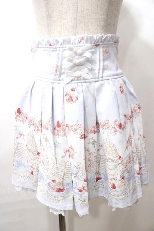 画像1: LIZ LISA / スウィーツシンデレラ柄スカパン 0 サックス Y-25-08-18-078-LO-SK-SZ-ZT063 (1)